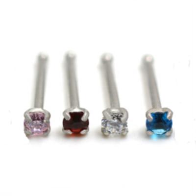 China FASHIONABLE body jewelry stainless steel zircon nose piercing stud for sale