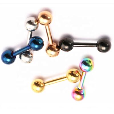 China Fashionable Body Jewelry Stainless Steel Piercing Twist Off Round Ball Ear Stud Barbell Earring for sale