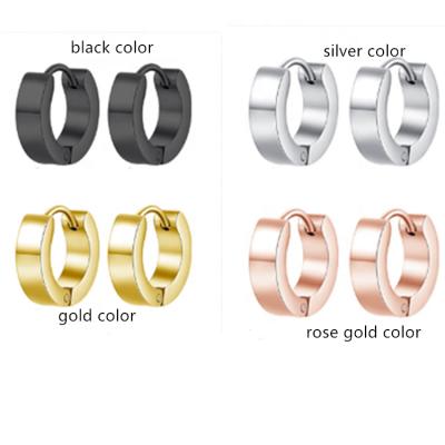 China Trendy Body Jewelry Stainless Steel Round Shape Ear Clip Piercing Earrings for sale