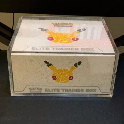 China Modern Acrylic Pokemonn Elitte Trainer Plexiglass Game Set Custom Cover Side Protector Gaming Trading Card Boxes for sale