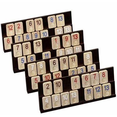 China Playing Classic Holiday Rummy Game Set Four Moving Custom 2-Tier Holiday Racks Wooden Case for sale