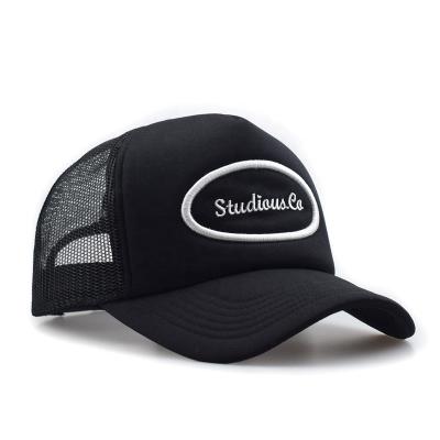 China JOINT Wholesale Custom Trucker Hats Embroidery Mesh Hats , Black Foam Trucker Hats for sale