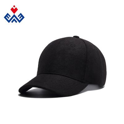 China COMMON 5% OFF Unique 100% Wool Black Wooden Blank Felt Hat Baseball Cap Warm Wool Hat for sale