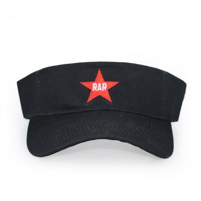 China Custom Character Embroidery Hat Soccer Visor Visor Hats for sale