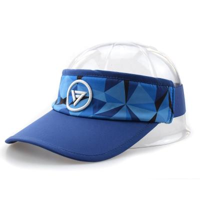 China Custom Tennis Sunvisor Character Polyester Sports Neon Sun Visor Sweat-absorbent Protective Covers Golf Hats for sale