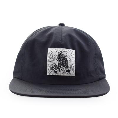 China COMMON 5% OFF Custom Waterproof Hat Nylon Snapback Hat With Woven Label Logo for sale