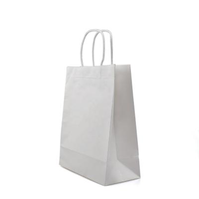 China Recycled Materials Custom Printed Logo Cheap Take Away Food Packaging Paper Bag for sale