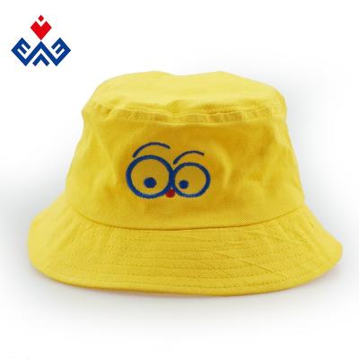 China Checked Fashion Baby Bucket Hat Cotton Bucket Hats Custom Kids With String for sale