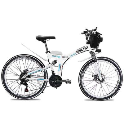 China High Carbon Steel Frame 26 Inch 48V Lithium Battery Folding Exercise Mountain City Electric Bike for sale