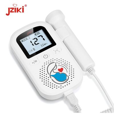 China JZIKI Ultrasound Doppler Baby Monitor Plastic Fetal Heart Sound Detector Portable Pregnant Fetal Doppler Baby Health Monitor zu verkaufen