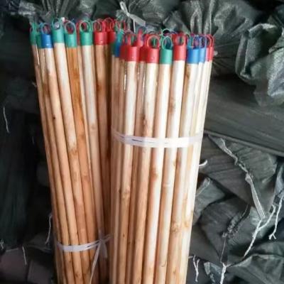 China Factory Sustainable Supply High Quality Cleaning Tools Varnished Wooden Painted Rake Handle and Varnished Broom Stick Varnished Broom Handle for sale