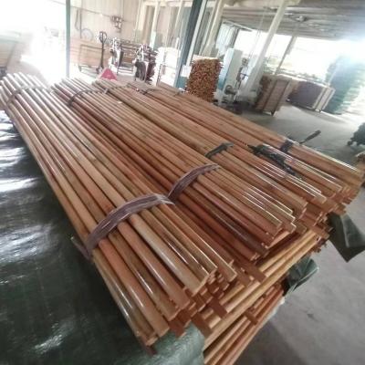 China Sustainable Factory Directly Supply Rake Wooden Handle Varnished Wooden Broom Stick Broom Handle for sale