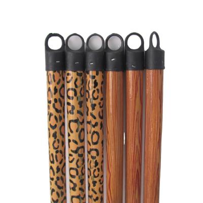 China Sustainable Factory Supply Different Design PVC Coated Cleaning Tools Wooden Handle For Broom And Broom Stick for sale