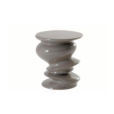 China Designer Modern Living Room Round Fiberglass Spiral Cocktail Table for sale