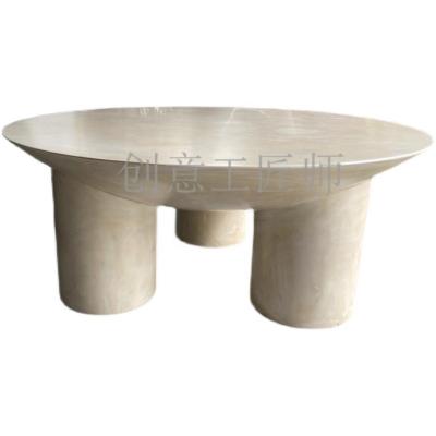 China Modern Northern European Designer Italian Elephant Leg Fiberglass Round Coffee Table for sale