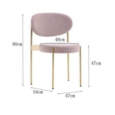 China Dining Set Modern Simple Metal Frame Dining Chair Round Cushion Leisure Chair Hotel Restaurant Furniture for sale