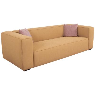 China Low Back 3 Seat Sofa Sofa Modern Nordic Minimalist Modern Designer Multi-Seat Leather Sofa for sale