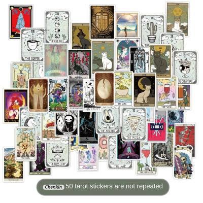 China Decorative Sticker 50 Tarot Stickers Trolley Case Stickers Cute Waterproof Decorative Computer Guitar Skateboard Graffiti Stickers Wholesale for sale