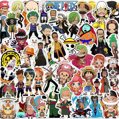 China Easy 50pcs hot japanese cartoon One Piece anime sticker boy skateboard luggage graffiti decoration for sale