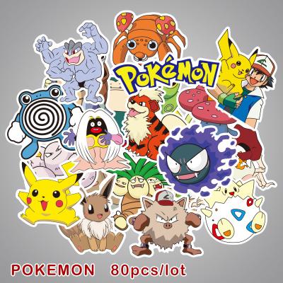 China Easy 80pcs classic anime cartoon  Pokemoned pokeball decorative sticker sticker for sale