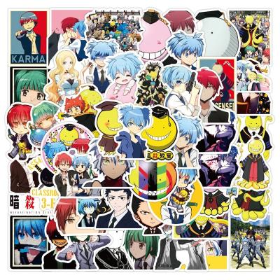 China Waterproof+Eco-friendly 50 pieces assassination classroom anime sticker tags kids skateboard notebook waterproof for sale