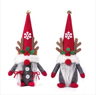 China Glass Amazon explosion Christmas decoration creative antlers gnome ornaments faceless doll ornaments forest old man doll for sale