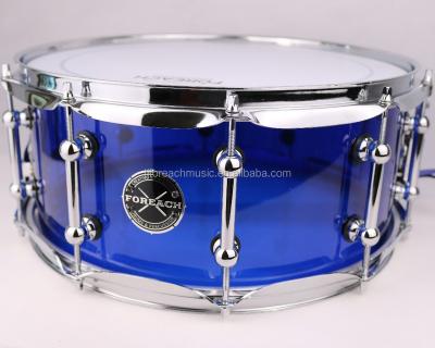 China Other Seamless Blue Acrylic Snare Drum 14