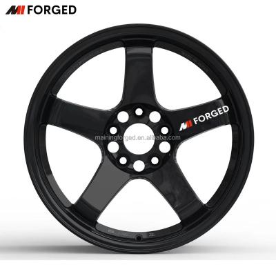 China 6060-T6 Aluminum Alloy Manganese Forged Nismo LMGT4 Gloss Black Rims For Nissan Skyline R32 R33 R34 350Z 370Z 240SX Infiniti G35 G37 Q40 Q50 Q60 GTR Wheels for sale