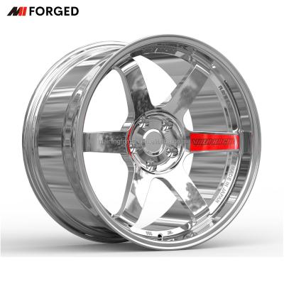 China Deep Lip MN Forged 5x100 5x112 5x114.3 18 19 Inch Deep Lip Forged Car Chrome Forged Sport Rim TE 37 Saga High Performance Track Wheels for sale