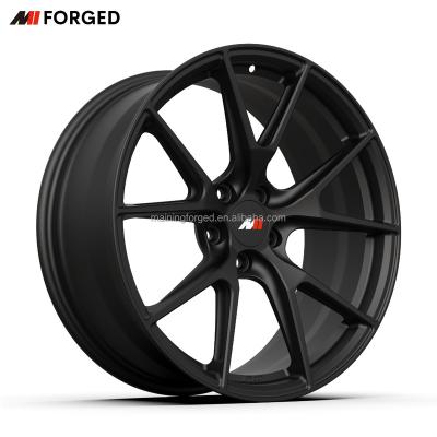 China Sport MN Forged 5x100 5x112 5x114.3 17 18 19 20 Inch Forged Car Rims Matt Black Forged Sport Rim High Performance Track Wheels for sale