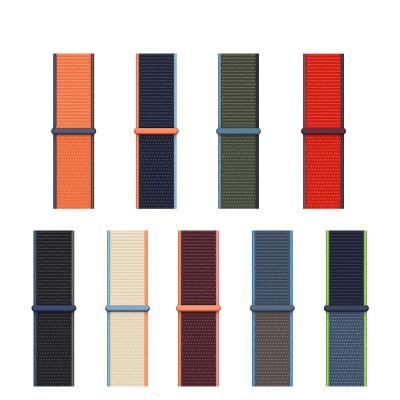 China Newest Woven Nylon Fabric Loop Sports Apple Watch Band Strap 38mm 40mm 41mm 42mm 44mm 45mm For Iwatch 4/5//6/7/SE for sale