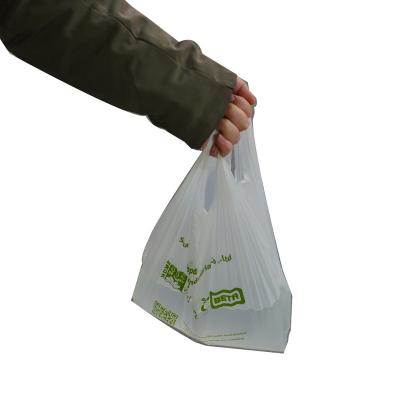 China Biodegradable Fruit PLA T-shirt Bag For Vegetable And Fruits for sale