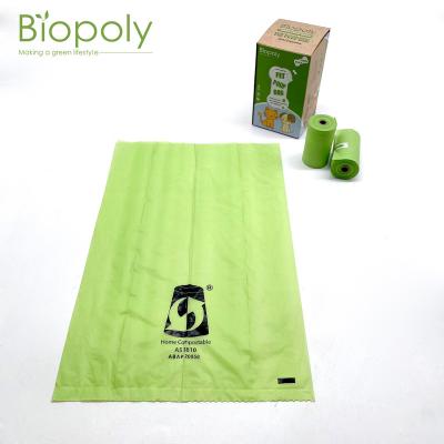 China BIODEGRADABLE Wholesale Biodegradable Pet Poop Bag Customized Printing Pla Certified Home Compostable Disposable Cornstarch Dog Poop Waste Bag for sale