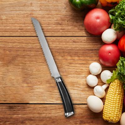 China 8 Inch Stainless Steel Damascus Chef Knife Viable Professional Japanese Gyutou Kitchen Knife With Wood Handle for sale