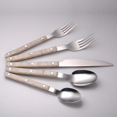 China Exquisite Tableware Household Durable High End Knife And Fork Set Stainless Steel 5 Piece Set for sale