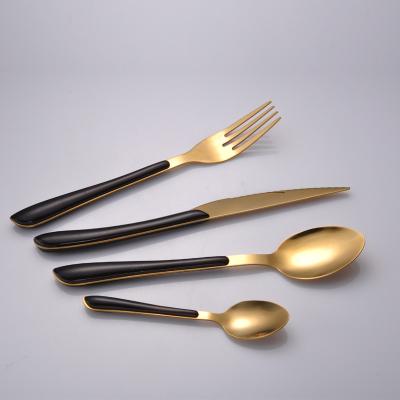 China Viable Factory Wholesale Stainless Steel Cutlery Set 7 Colors ABS Handle Cutlery for sale