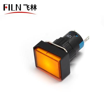 China Sports stadiums FILN 16mm led signal light 12v 24v 36v 110v 220v plastic red blue gree white signal lamp for sale