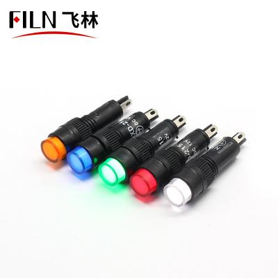 China Sports Stadiums FILN Made 8MM 12V LED IP67 Plastic Indicator Light Red Green Yellow Blue White Signal Lamp for sale