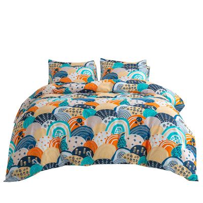 China Ruikasi Microfiber Fancy Bedding Sets Nondisposable 100% Ocean Printed Duvet Cover Set Sheet Set for sale