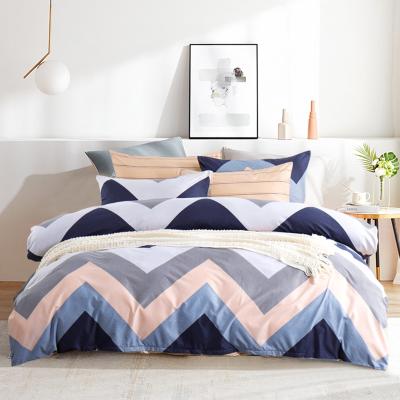 China RUIKASI RKSB-0370 Nondisposable Modern Geometric Ultra Soft Duvet Cover Set 3 PICS Sheet Bedding Set for sale