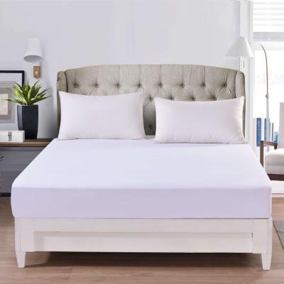 China Hotel Quality Bed Sheet King Size Pure Mattress Protector Custom Fitted Fitted Home Fitted Sheet for sale