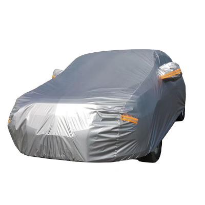 China Protecting from the wind. Dustproof.Waterproof fashion silver auto cover printed rainproof windproof designed car cover available UV protection for sale