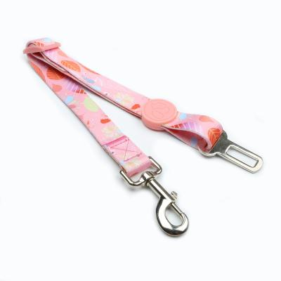 China Pet Accessories Wholesale Retractable Seat Belt Padded Dog Collars Luxury Padded Belt for sale