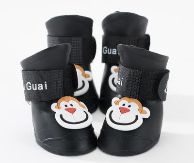 China 2022 Comfortable Puppy Pet Puppy Rain Boots PVC Viable Pet Rain Boots Non-slip Viable Puppy Shoes for sale