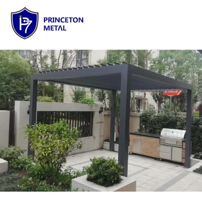 China Rodent Proof Automatic Remote Control Aluminum Outdoor Waterproof Pergola Small Shelter Garden Gazebo for sale