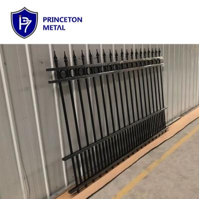 China Easily Assembled Black Powder Coating Garden Decorative Spear Top Picket Aluminum Ornamental Fence Panel for sale