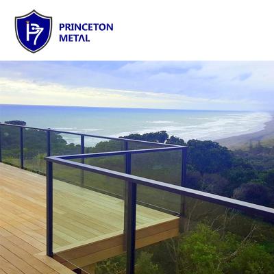 China Modern Aluminum Frame Platform Glass Railing System for sale