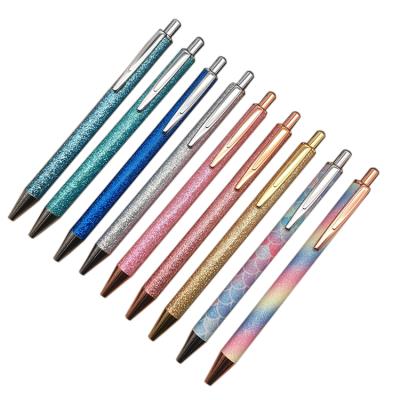 China Office & School Pen Hot Sales and Popular for School and Office Pen Use Metal Shiny Ballpoint Pen Ballpoint Pen with Glitter for sale