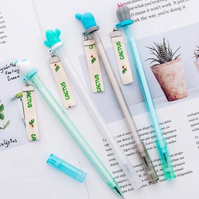 China Office & Plastic Pen Novelty Promotion Pen For School Gel Pen Hot Selling Cactus Shaped Plastic Kids for sale