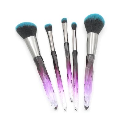 China Face Crystal Handle Makeup Brush Set Logo Make Up Brushes made to order for sale